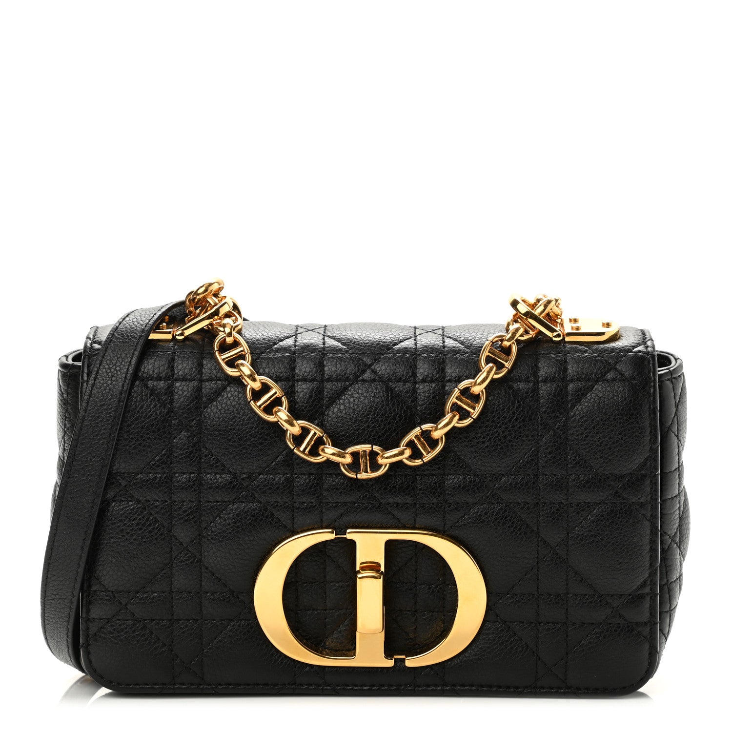 Christian Dior Calfskin Cannage Small Caro Bag Black 1 of 10