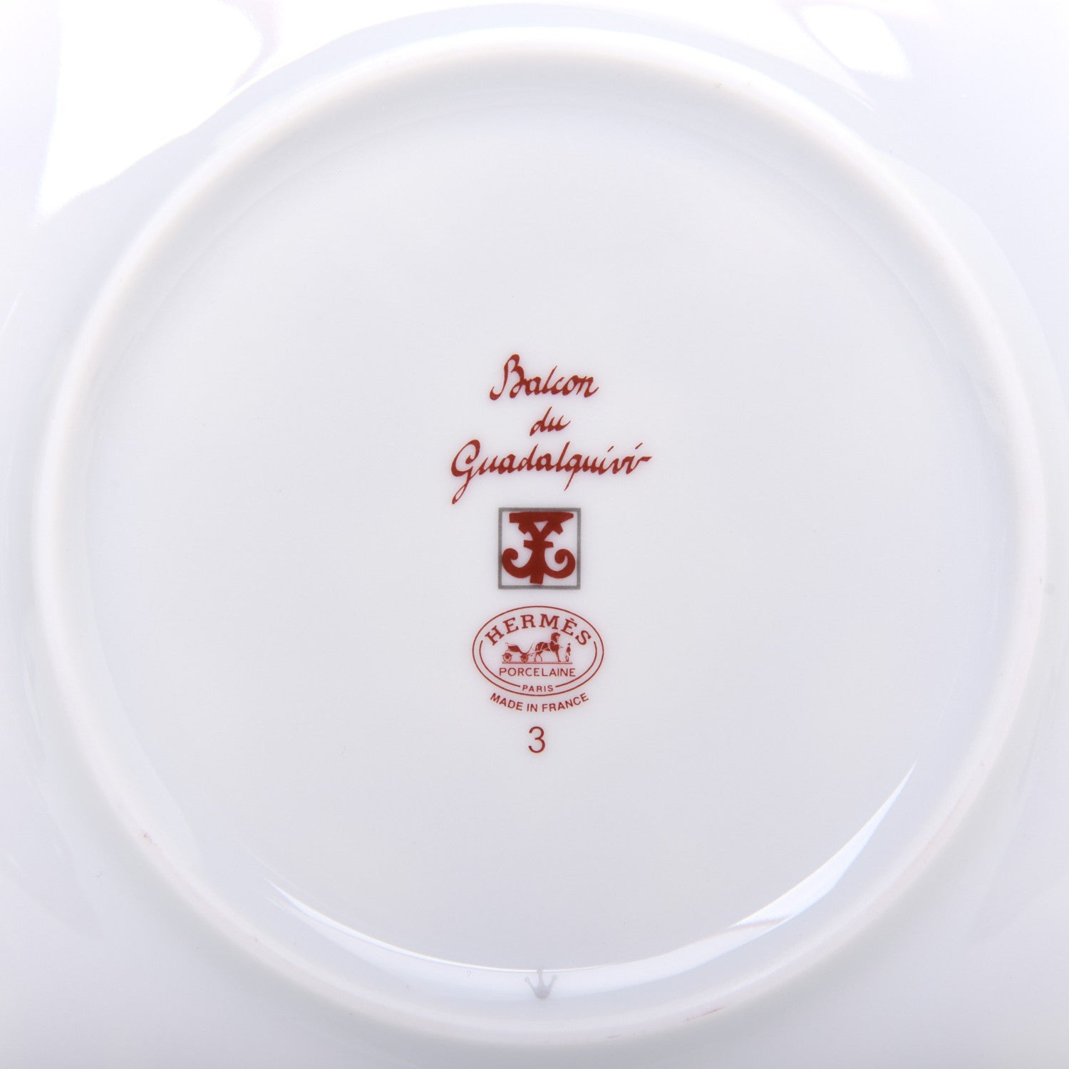 Hermes Porcelain Balcon du Guadalquivir Plate Set of 2 5 of 7