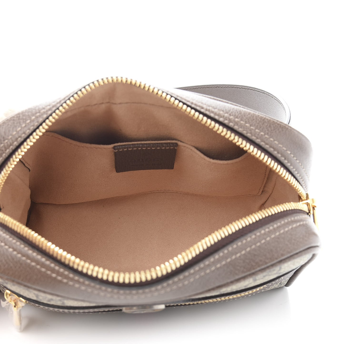 GG Supreme Monogram Web Small Ophidia Belt Bag 85 34 Dark Brown
