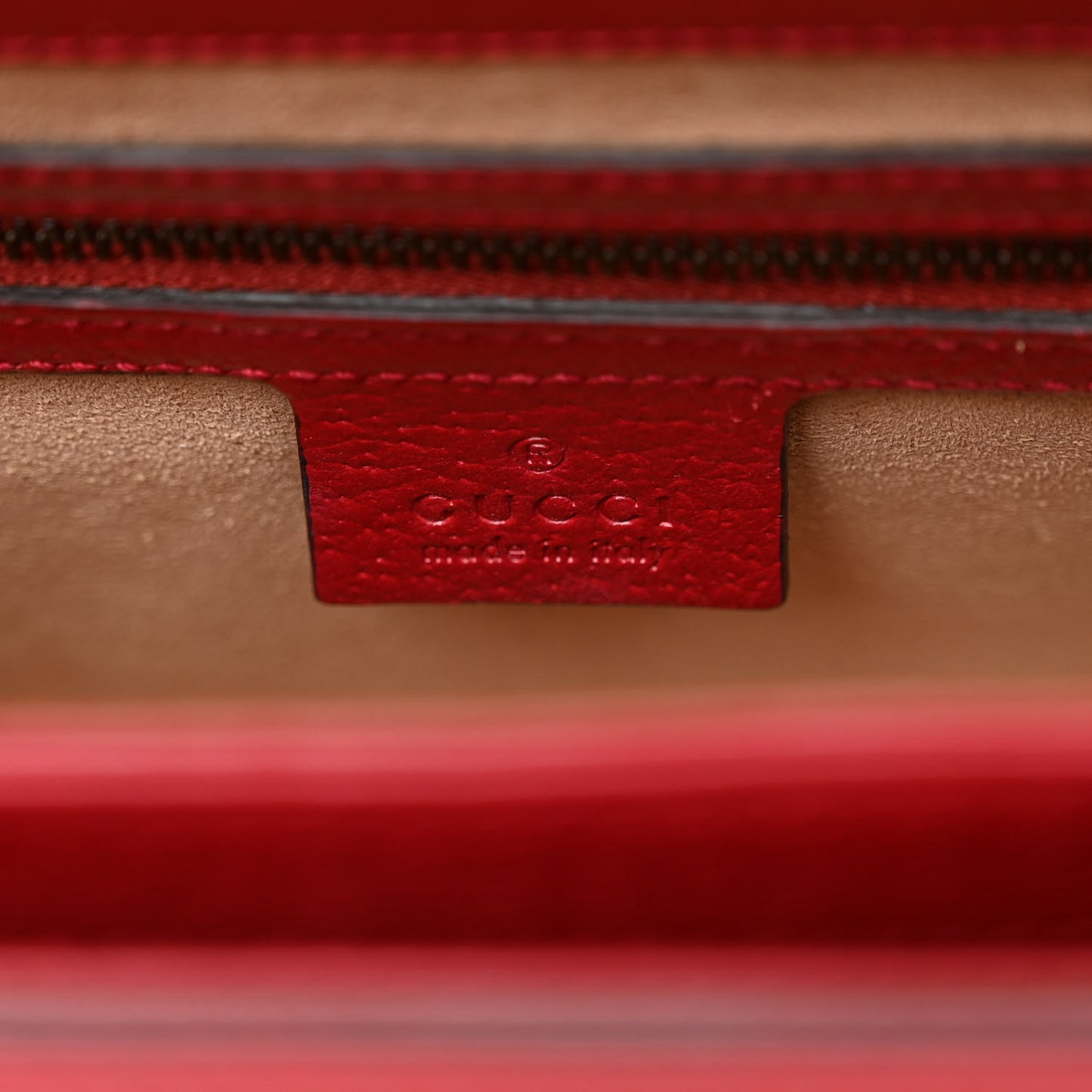 GG Supreme Monogram Small Queen Margaret Top Handle Bag Red