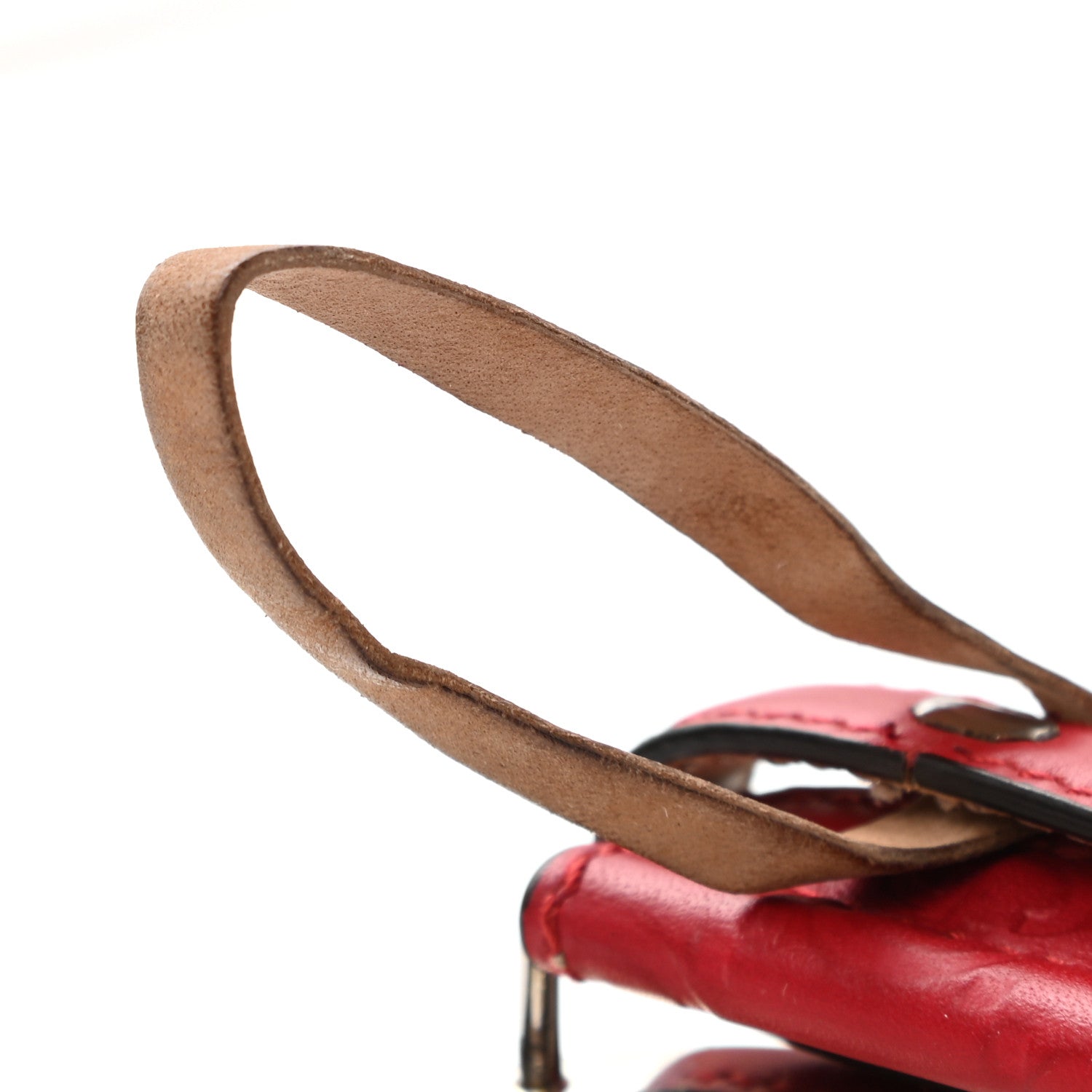 Gucci Guccissima Signature Interlocking G 40mm Belt 105 42 Hibiscus Red 6 of 7