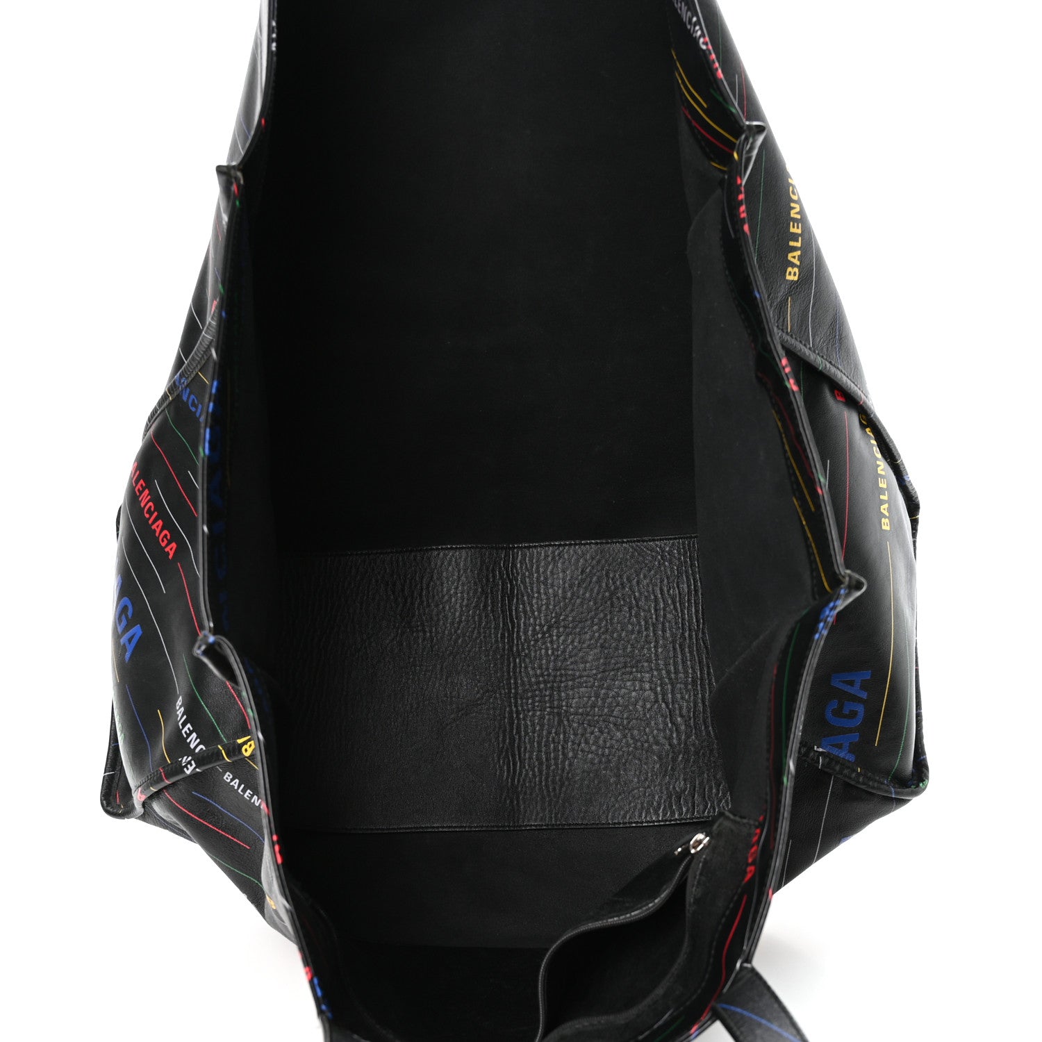 Balenciaga Agneau Logo Print Market XL Shopper Black Black 4 of 9