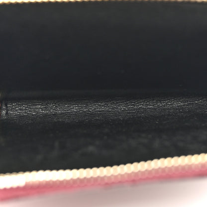 Saint Laurent Grain De Poudre Matelasse Chevron Monogram Compact Zip Around Wallet Bordeaux 5 of 10