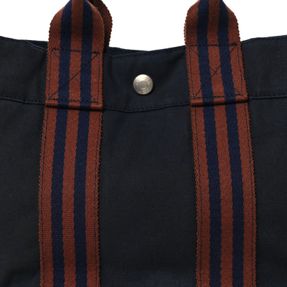 Hermes Canvas Tout Fourre PM Navy Brown 7 of 14