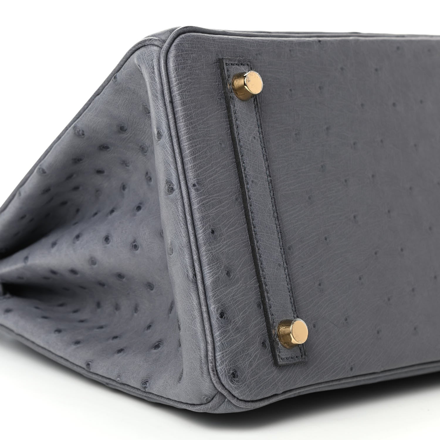 Hermes Ostrich Birkin 30 Gris Agate 8 of 10