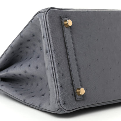 Hermes Ostrich Birkin 30 Gris Agate 8 of 10