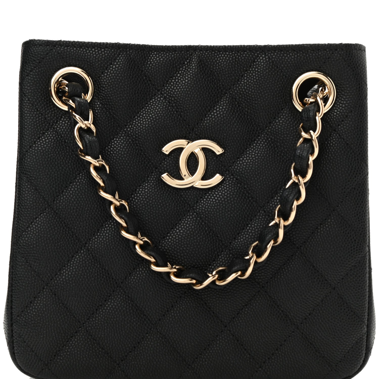 Chanel Caviar Quilted Mini Bucket Bag Black 8 of 11