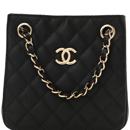 Chanel Caviar Quilted Mini Bucket Bag Black 8 of 11