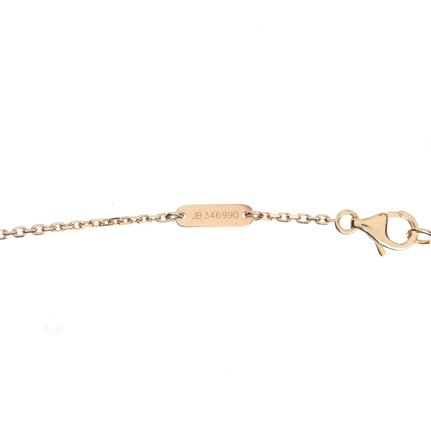 18K Yellow Gold Tiger Eye Lucky Alhambra Butterfly Pendant Necklace