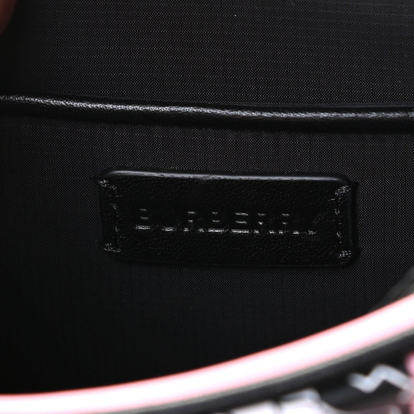 E-Canvas Monogram Stripe Crossbody Bag Pink