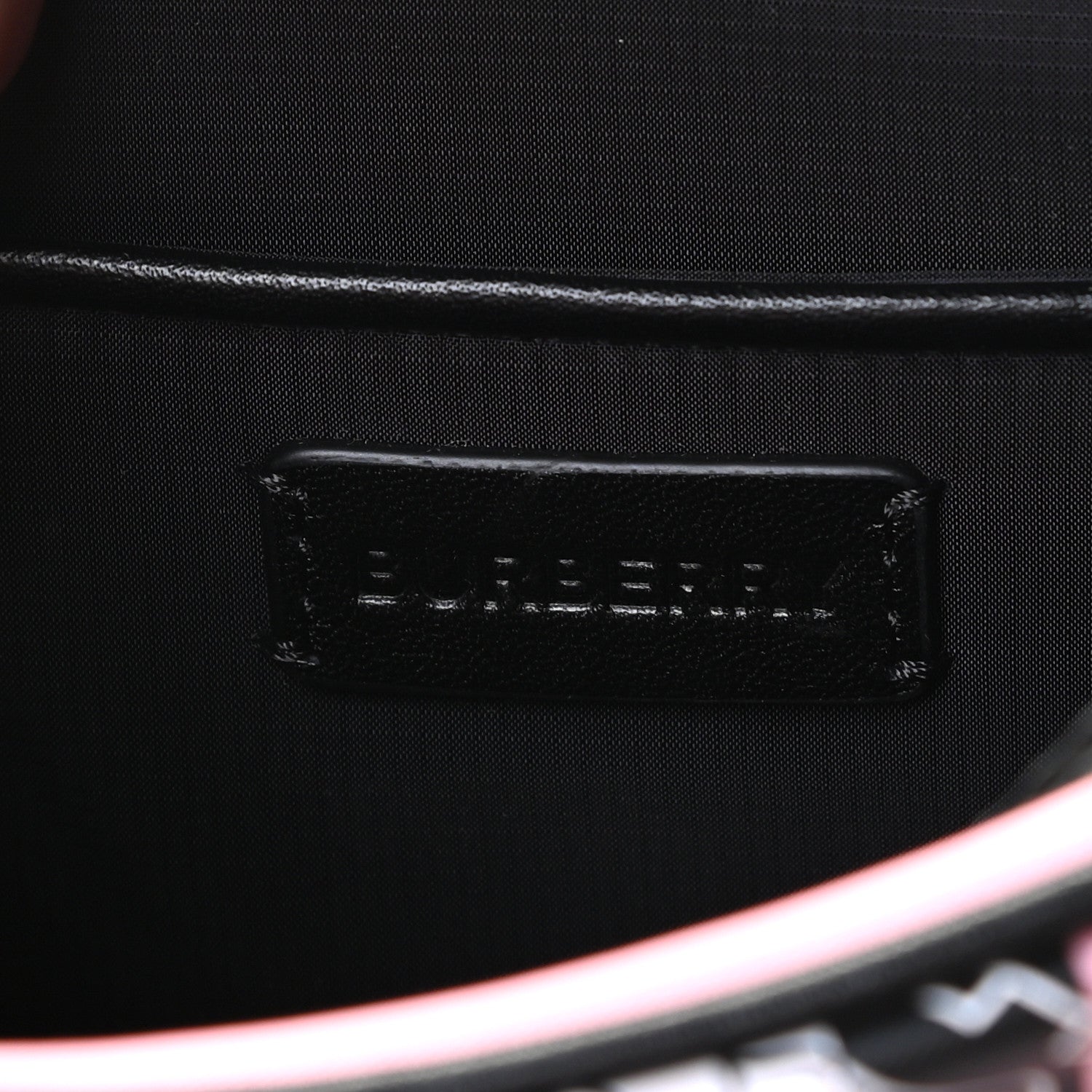 Burberry E-Canvas Monogram Stripe Crossbody Bag Pink 7 of 8