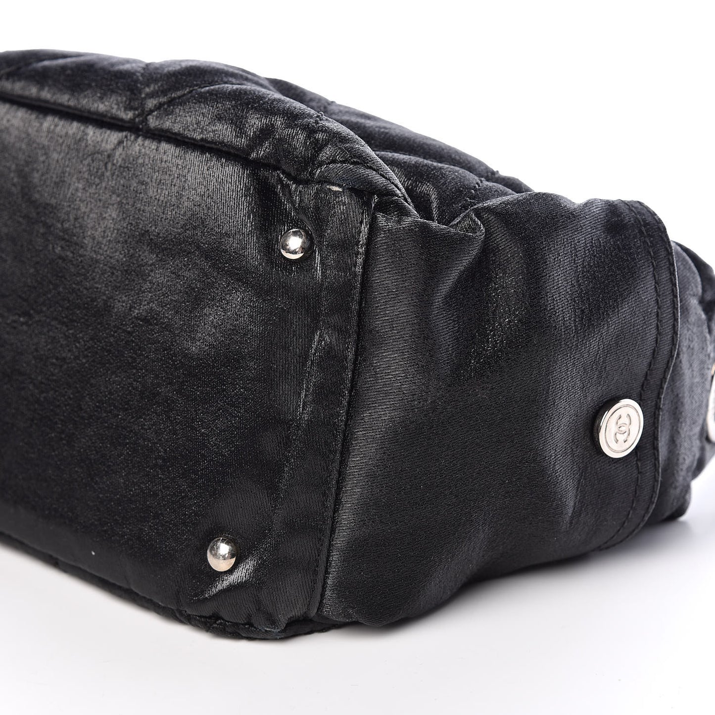 Coated Canvas Paris Biarritz Hobo Black