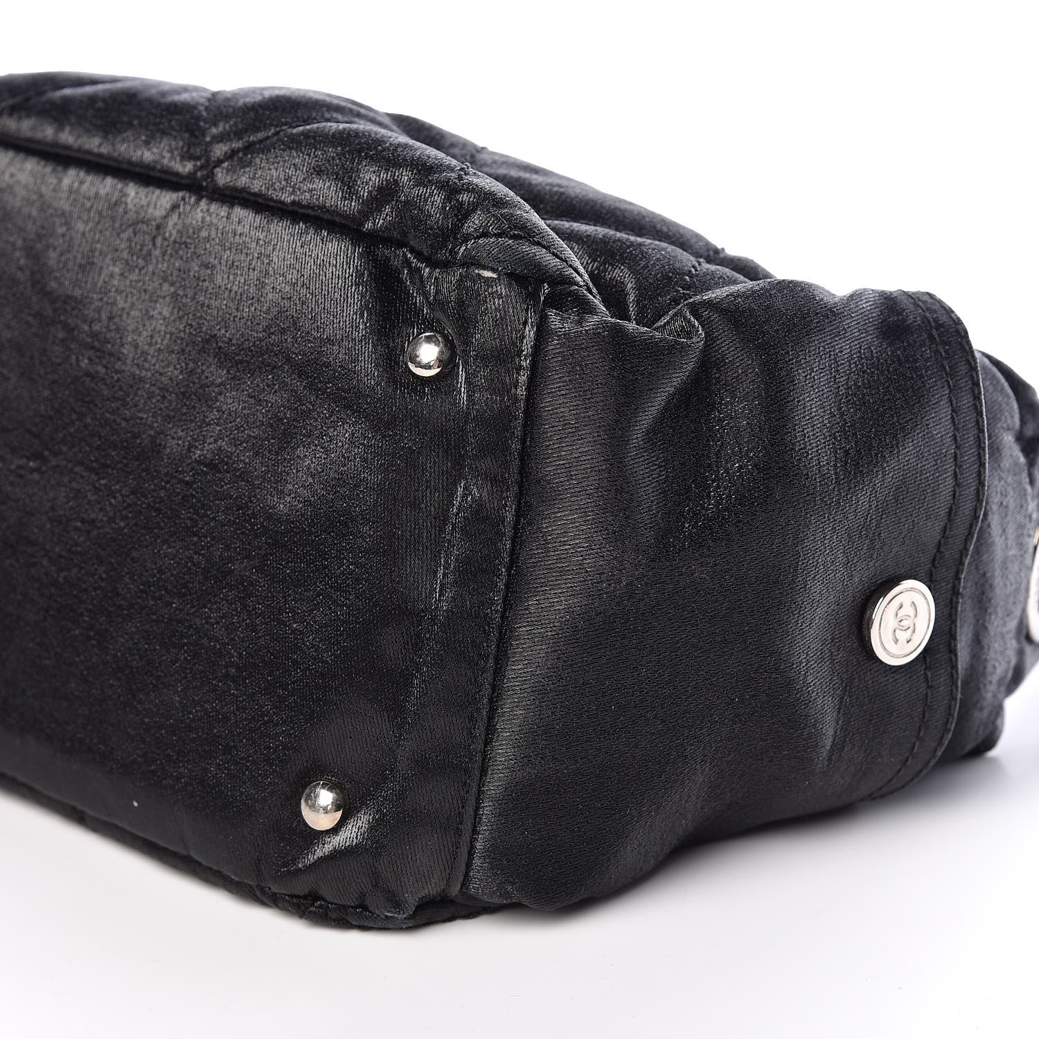 Chanel Coated Canvas Paris Biarritz Hobo Black 6 of 13