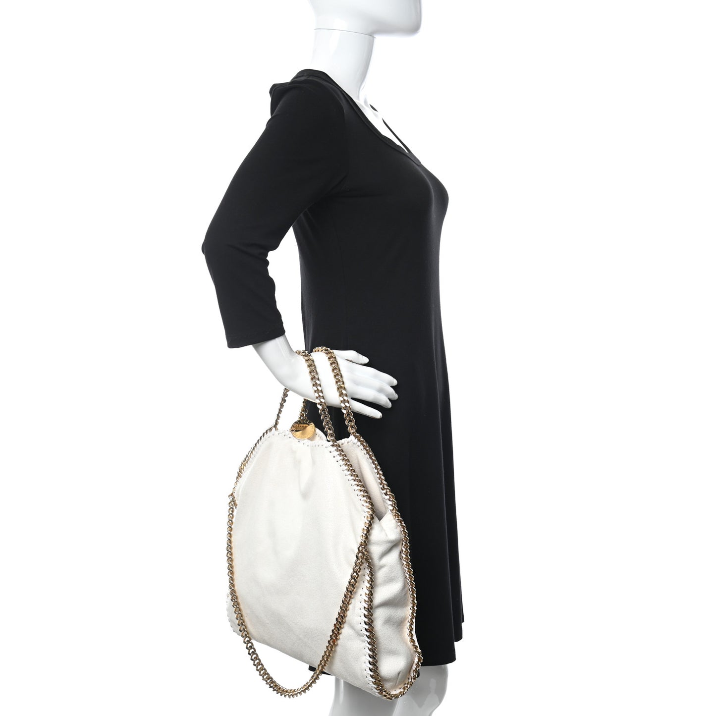 Shaggy Deer Small Falabella Tote White