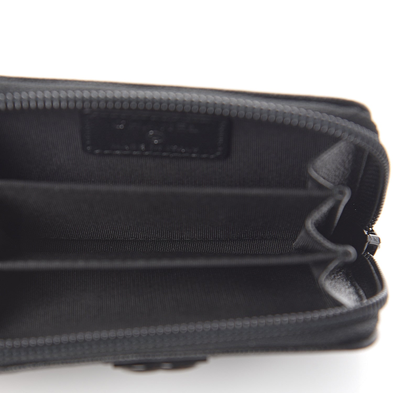 Chanel Caviar Quilted Boy Zip Around Coin Purse Wallet So Black 4 of 6