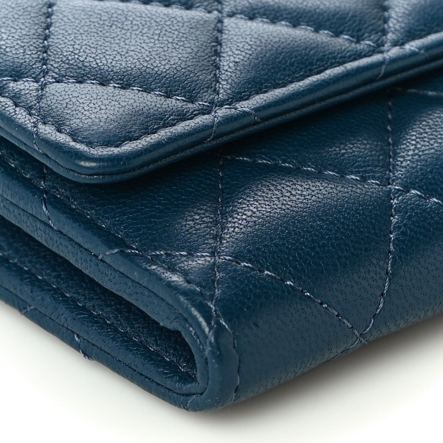 Chanel Lambskin Quilted Medium Chanel 19 Flap Wallet Dark Blue 10 of 12