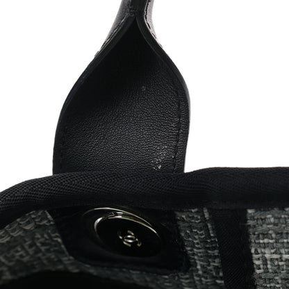 Chanel Mixed Fibers Large Deauville Tote Charcoal 10 of 13