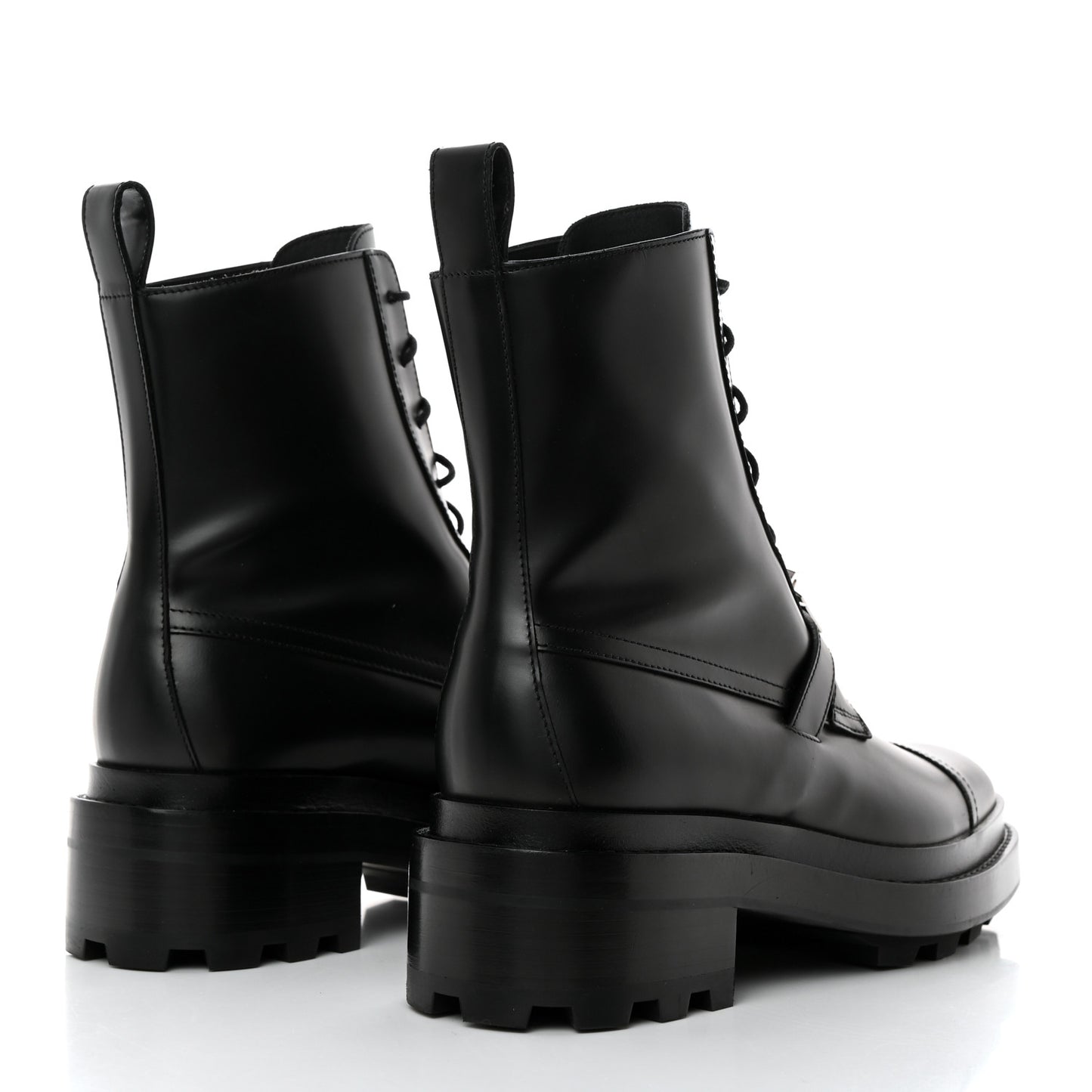 Glossed Calfskin Funk Ankle Boots 37 Black