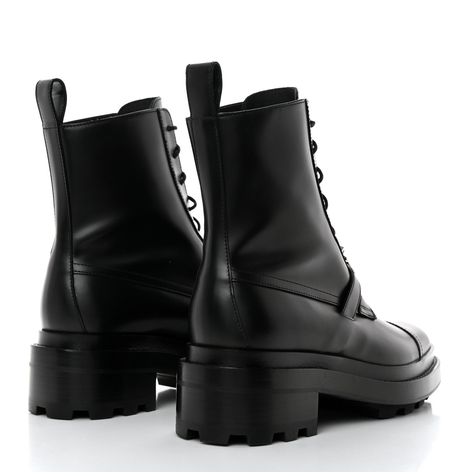Hermes Glossed Calfskin Funk Ankle Boots 37 Black 4 of 9