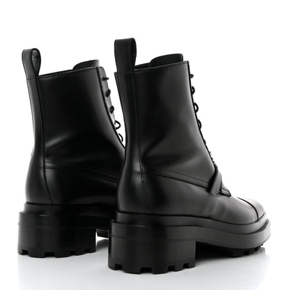 Hermes Glossed Calfskin Funk Ankle Boots 37 Black 4 of 9