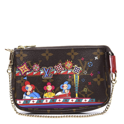 Louis Vuitton Monogram 2020 Christmas Animation Bumper Cars Mini Pochette Accessories Coquelicot 1 of 9