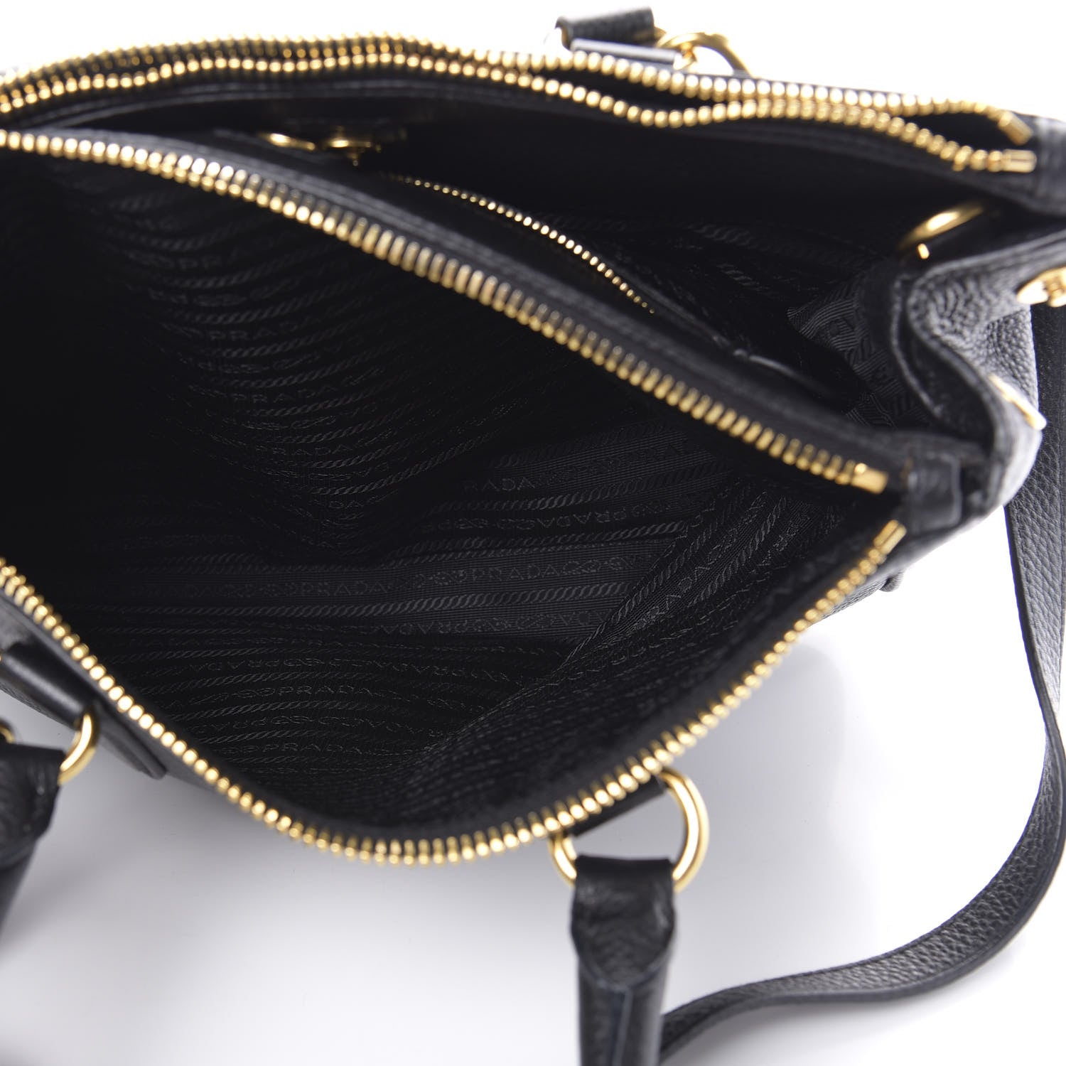 Prada Vitello Daino Tote Black 7 of 17