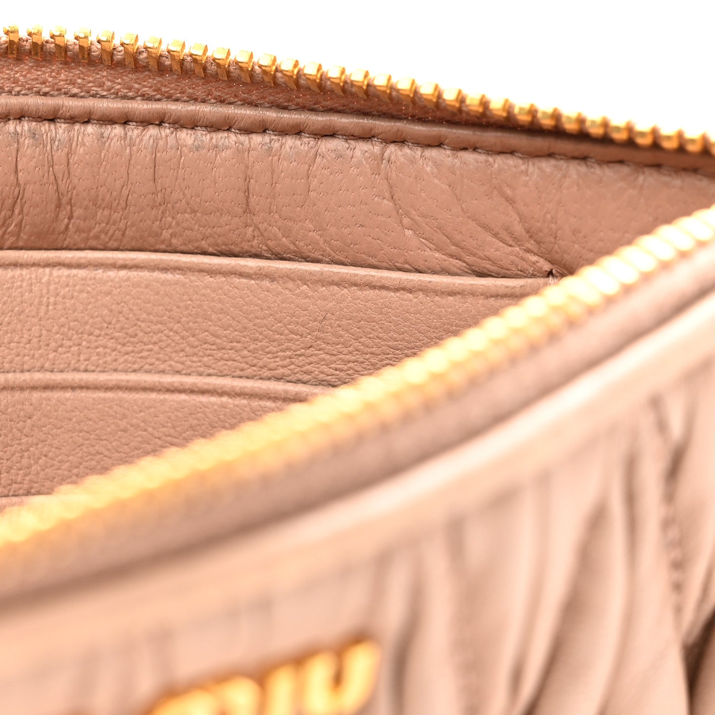 Nappa Matelasse Wristlet Cammeo