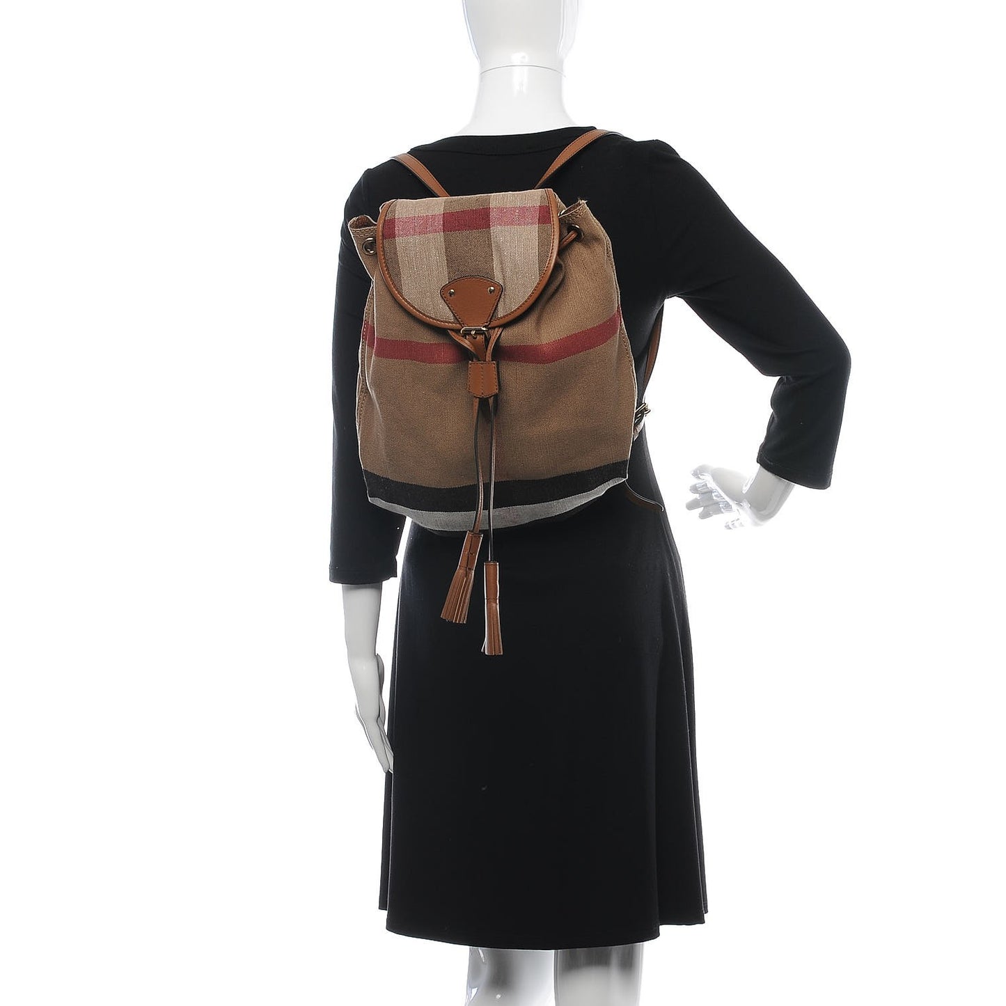 Canvas Mega Check Medium Chiltern Backpack Tan
