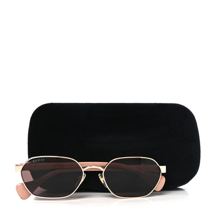 Gucci Metal Acetate Rectangular Frame Sunglasses GG1593S Rose Gold Pink 7 of 7
