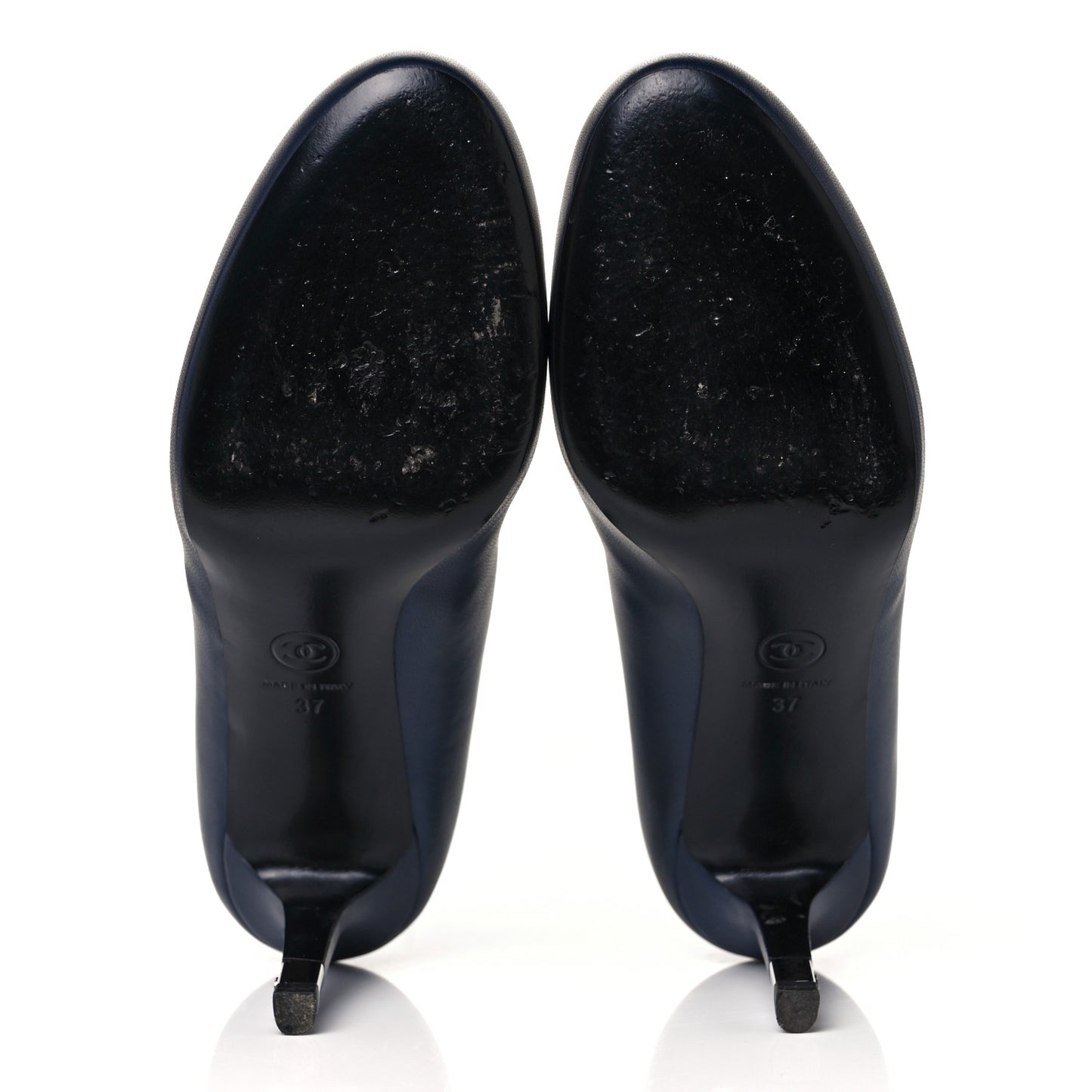 Lambskin CC Pumps 37 Navy