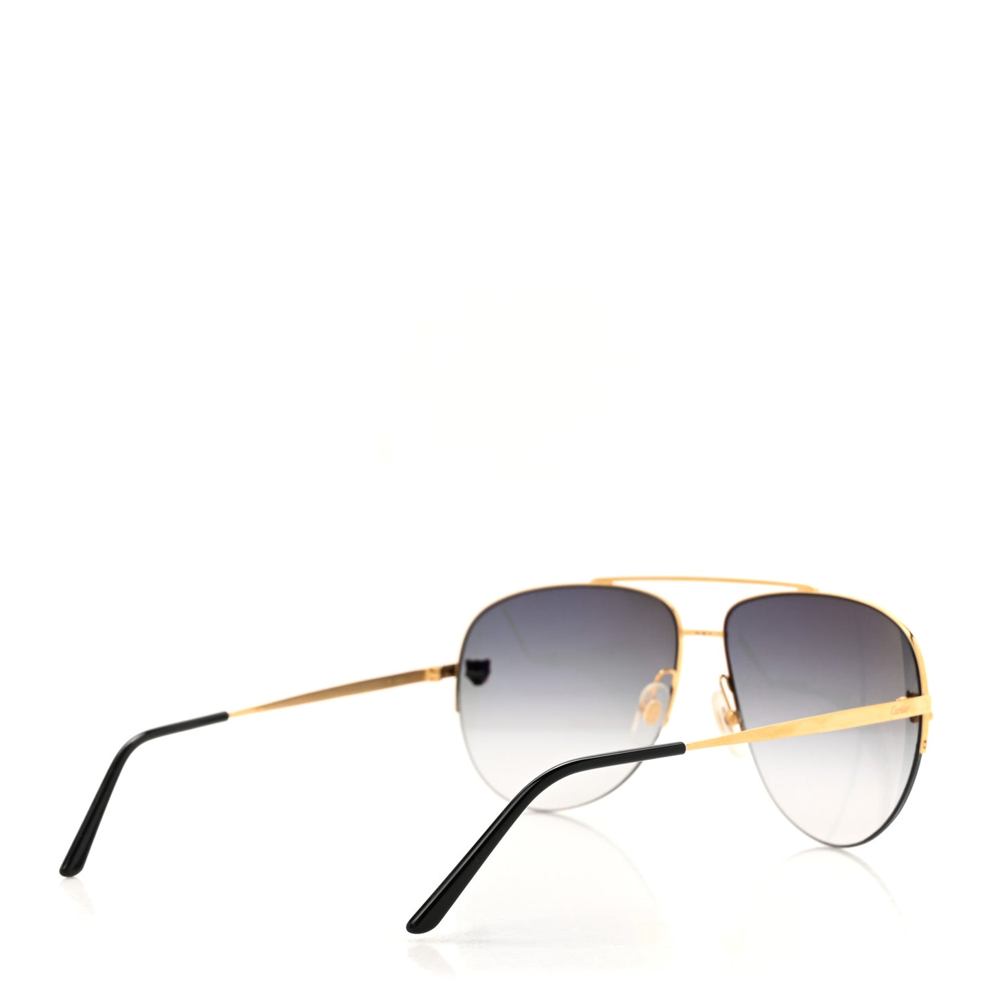 Santos de Cartier Aviator Sunglasses CT0065S Gold Black