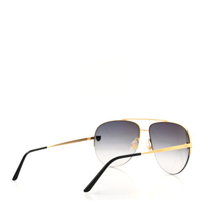 Cartier Santos de Cartier Aviator Sunglasses CT0065S Gold Black 4 of 8