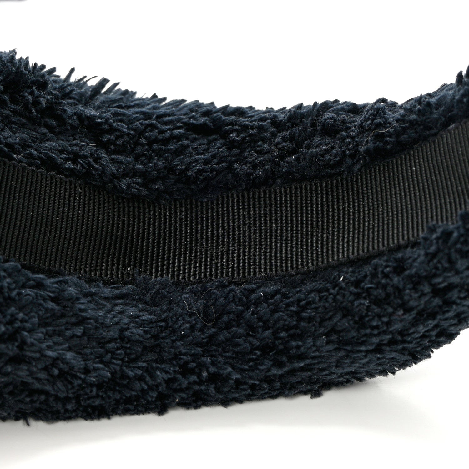Prada Terrycloth Logo Headband Black White 7 of 7
