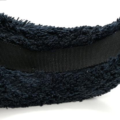 Prada Terrycloth Logo Headband Black White 7 of 7