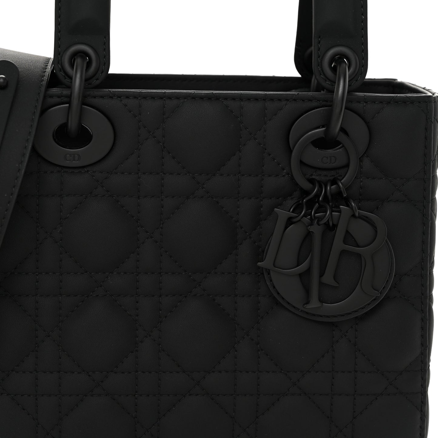 Ultra Matte Calfskin Cannage Small My ABCDior Lady Dior Black