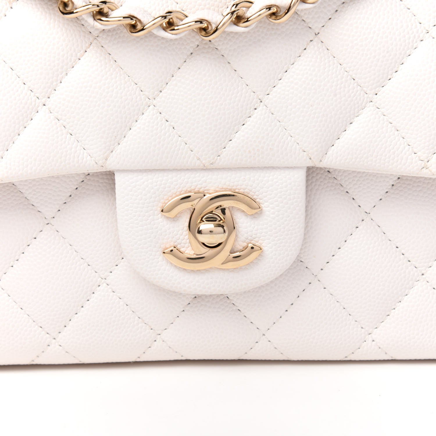 Chanel Caviar Quilted Small Double Flap White 11 of 12