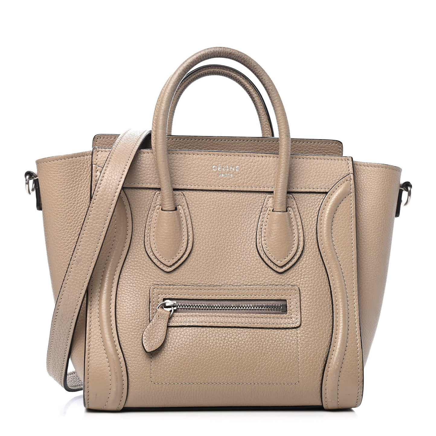 Drummed Calfskin Nano Luggage Dune