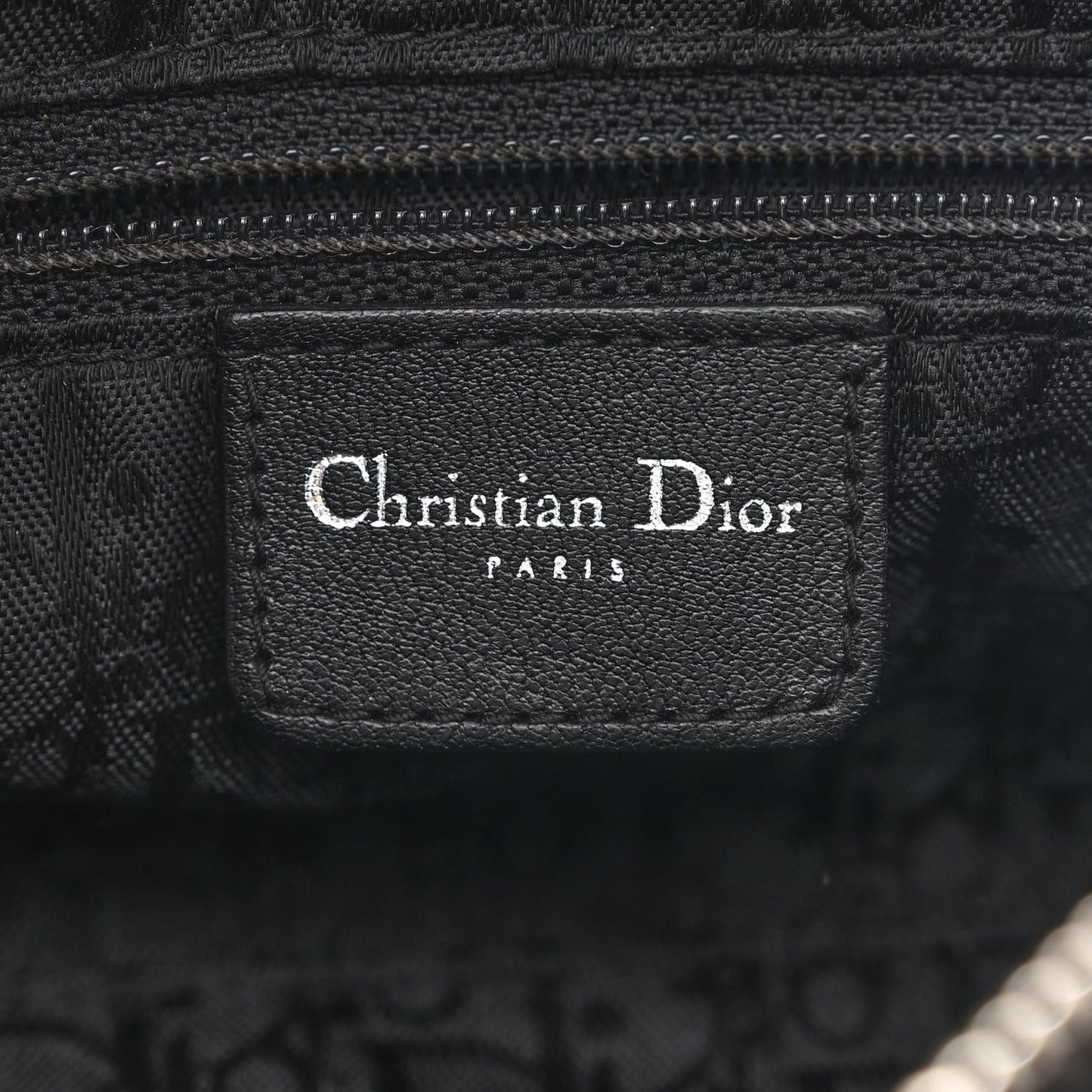 Satin Cannage Stitched Small East West Lady Dior Black