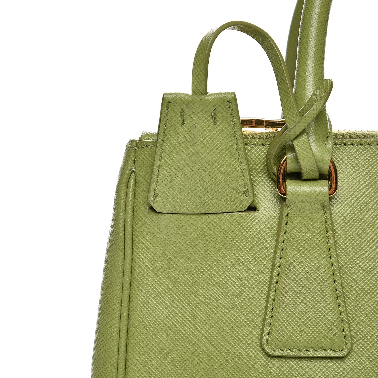 Prada Saffiano Lux Mini Galleria Double Zip Tote Prato 9 of 14