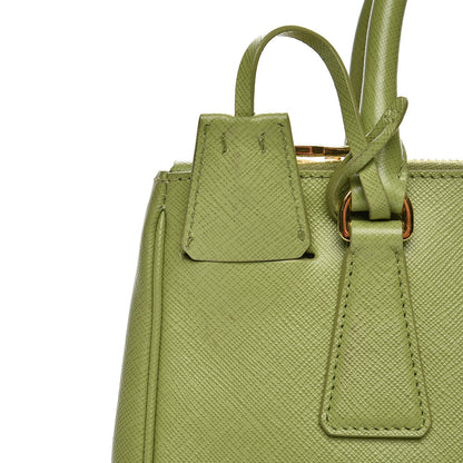 Prada Saffiano Lux Mini Galleria Double Zip Tote Prato 9 of 14