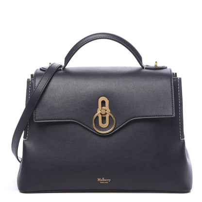 Mulberry Silky Calfskin Small Seaton Midnight Blue 1 of 10