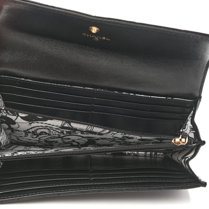Chanel Lambskin Quilted Long Flap Wallet Black 5 of 9