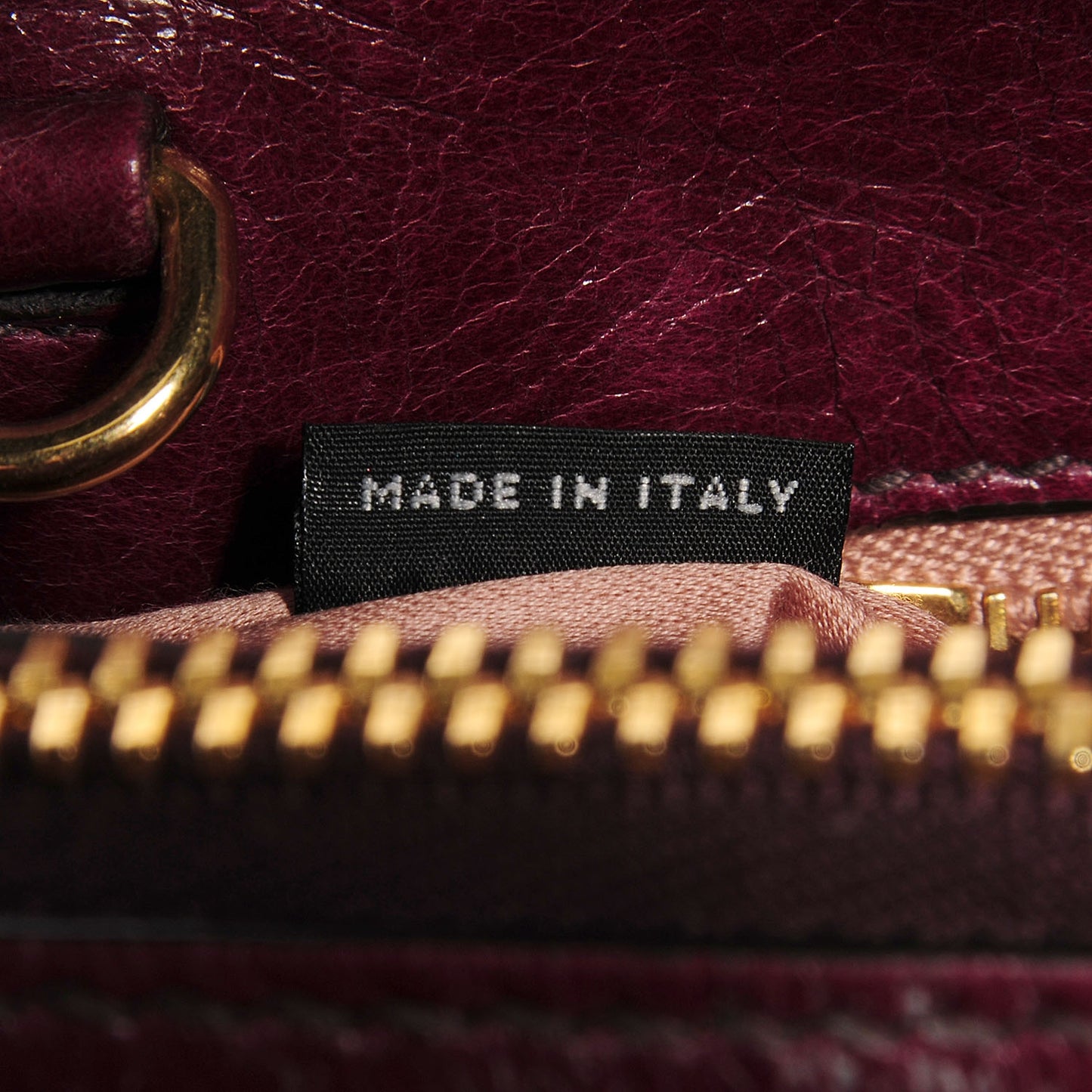 Vitello Shine Madras Tote Rubino