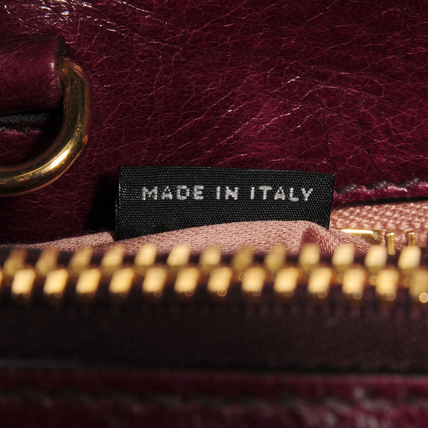 Miu Miu Vitello Shine Madras Tote Rubino 9 of 10