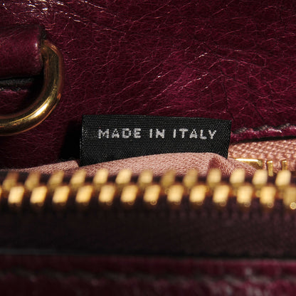 Miu Miu Vitello Shine Madras Tote Rubino 9 of 10