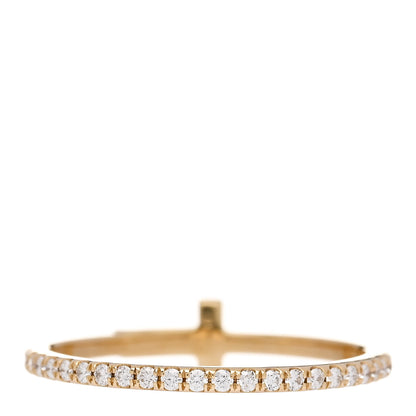 Tiffany 18K Yellow Gold Diamond T Wire Pave Ring 50 5.5 3 of 4