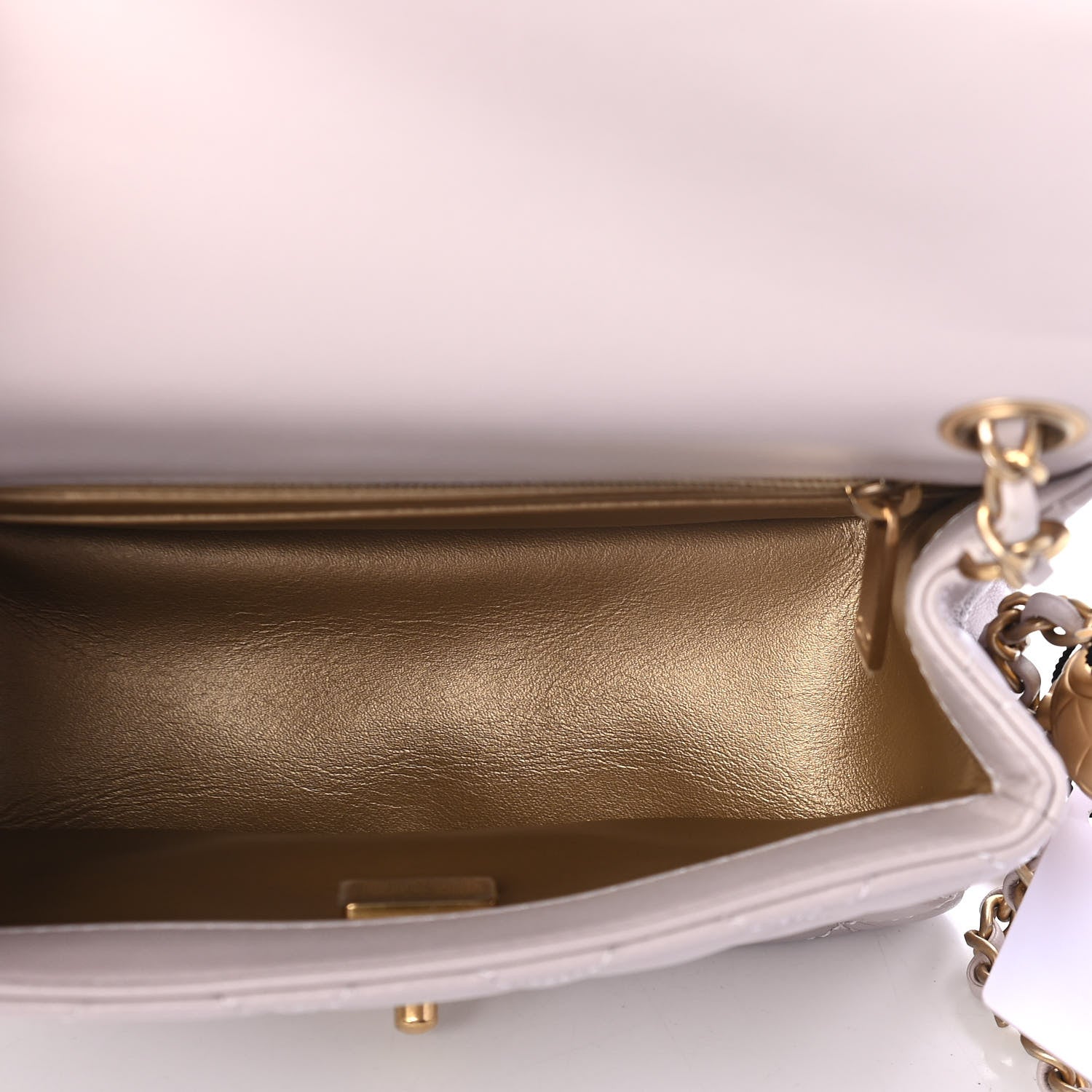Chanel Lambskin Quilted Mini Pearl Crush Flap Light Purple 4 of 4