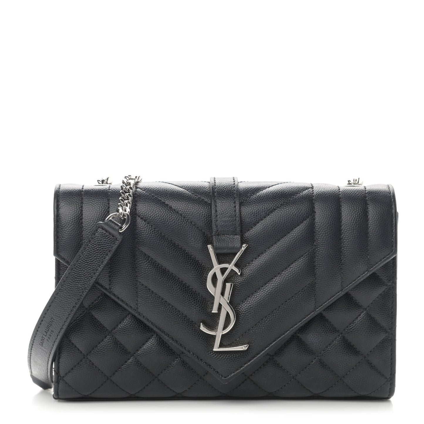 Grain De Poudre Tri-Quilt Small College Monogram Satchel Black
