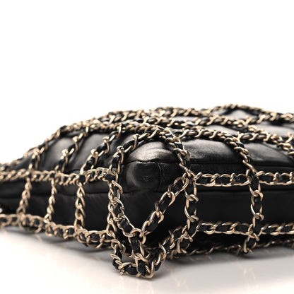 Chanel Lambskin Large Shopping Chain Tote Black 9 of 10