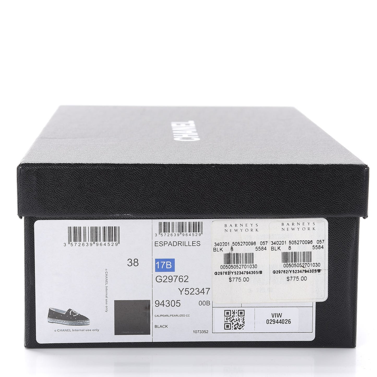 Suede Pearl CC Espadrilles 38 Black